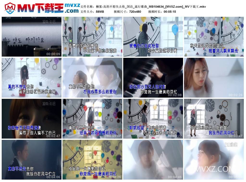 柳絮-真的不想失去你_国语_流行歌曲_MB104634